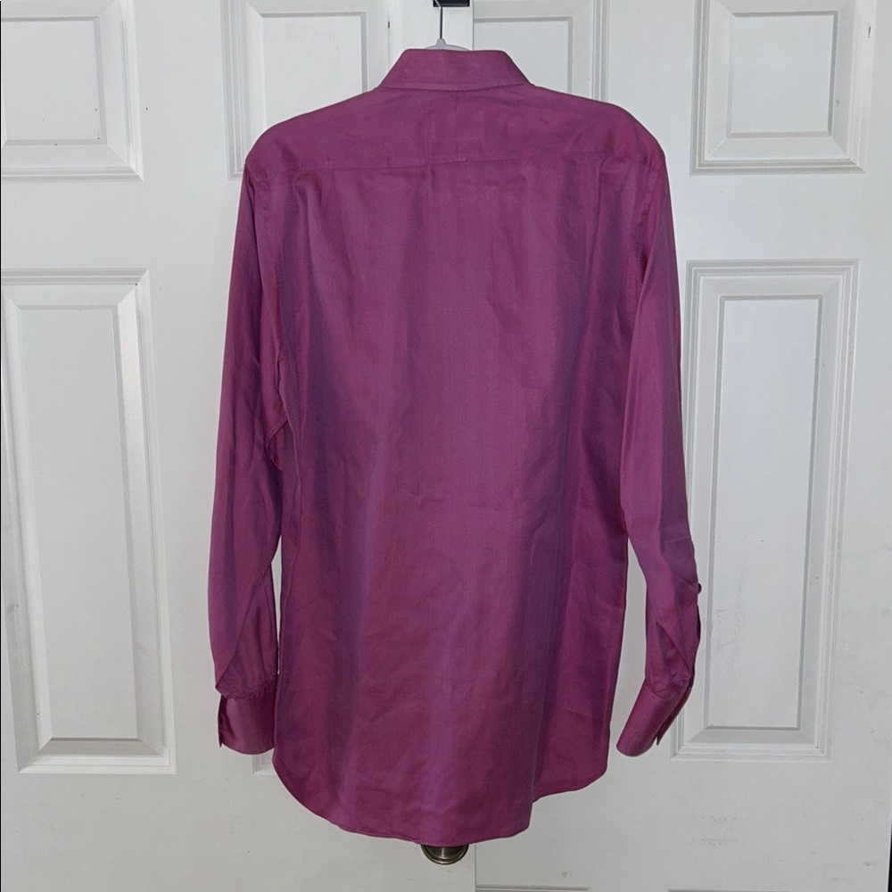 Turnbull & Asser Men's Dress Shirt in Rich Purple - Picture 2 of 10